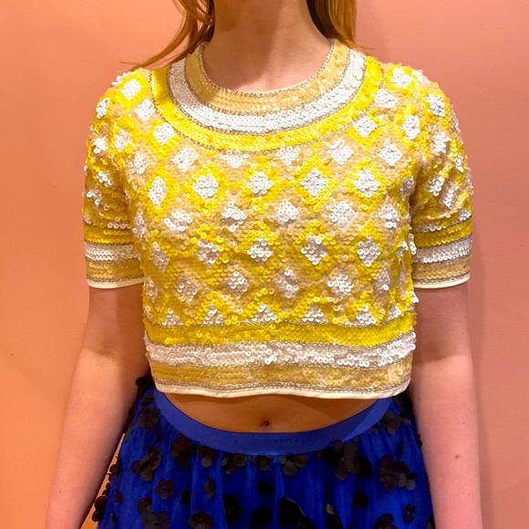 Endless Rose Disco Diva Sequin Crop - Picture 2 of 3